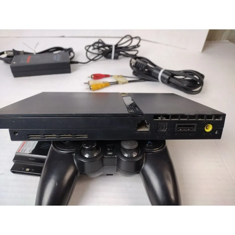 Sony Black Gaming Console with Controller
